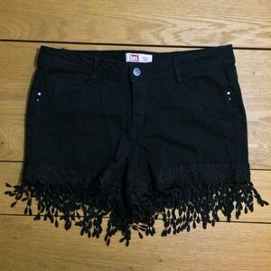 L.E.I festival knit shorts black Y2K 11